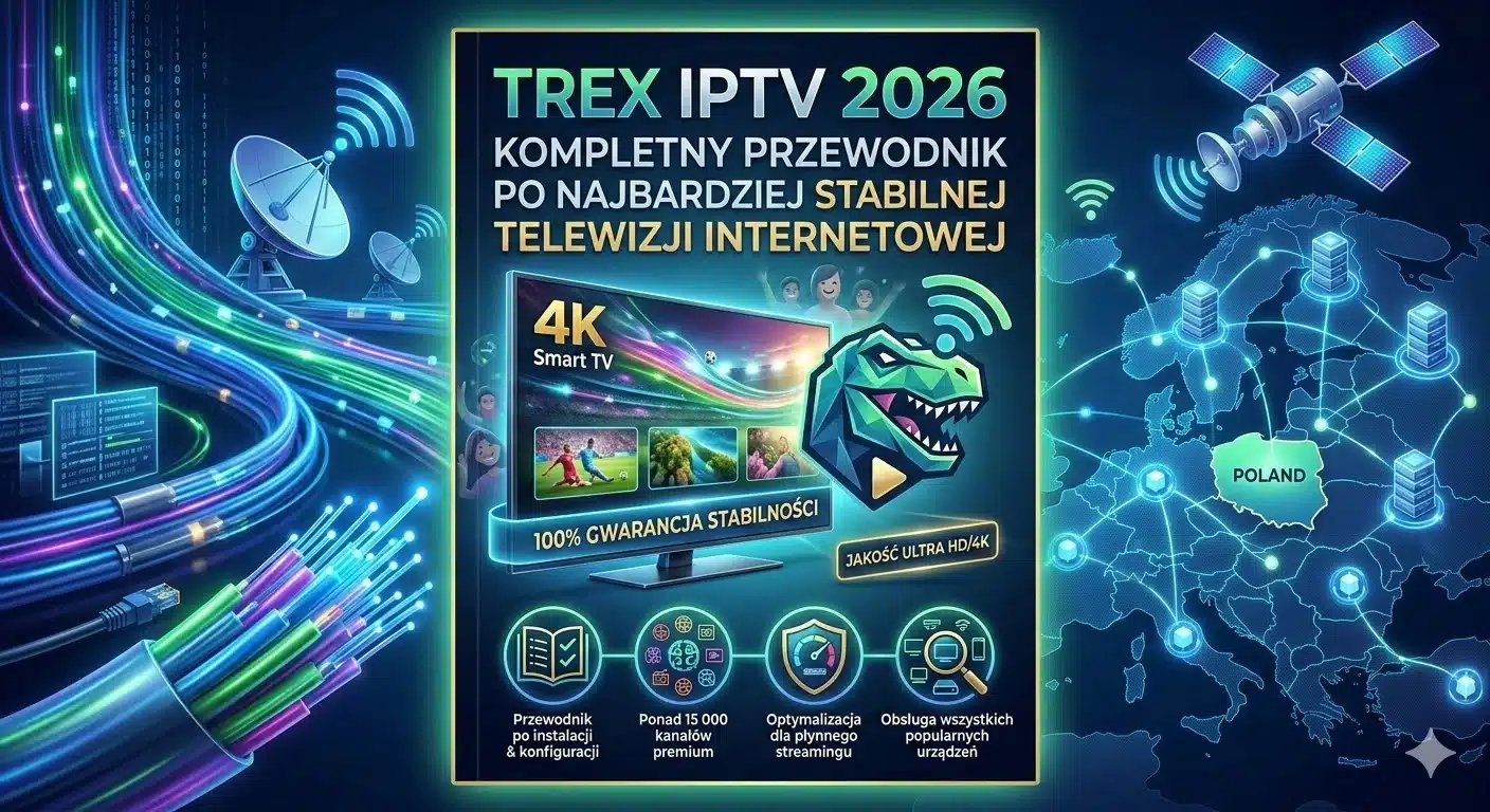Trex IPTV 2026: Stabilny Streaming 4K i Najlepsza Lista Kanałów